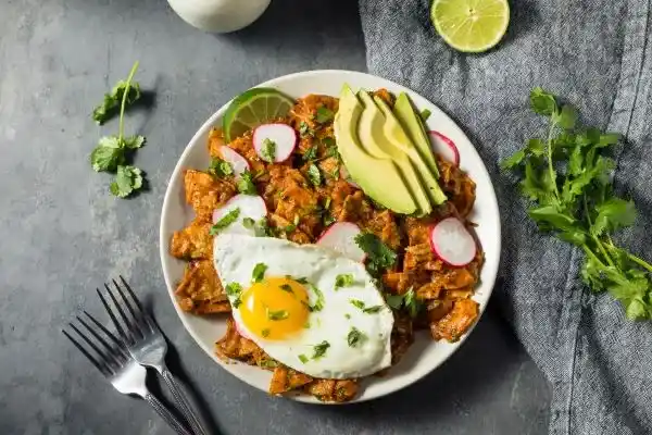 homemade-mexican-chilaquiles-for-breakfast